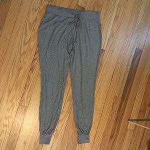 Black and white striped lounge pants